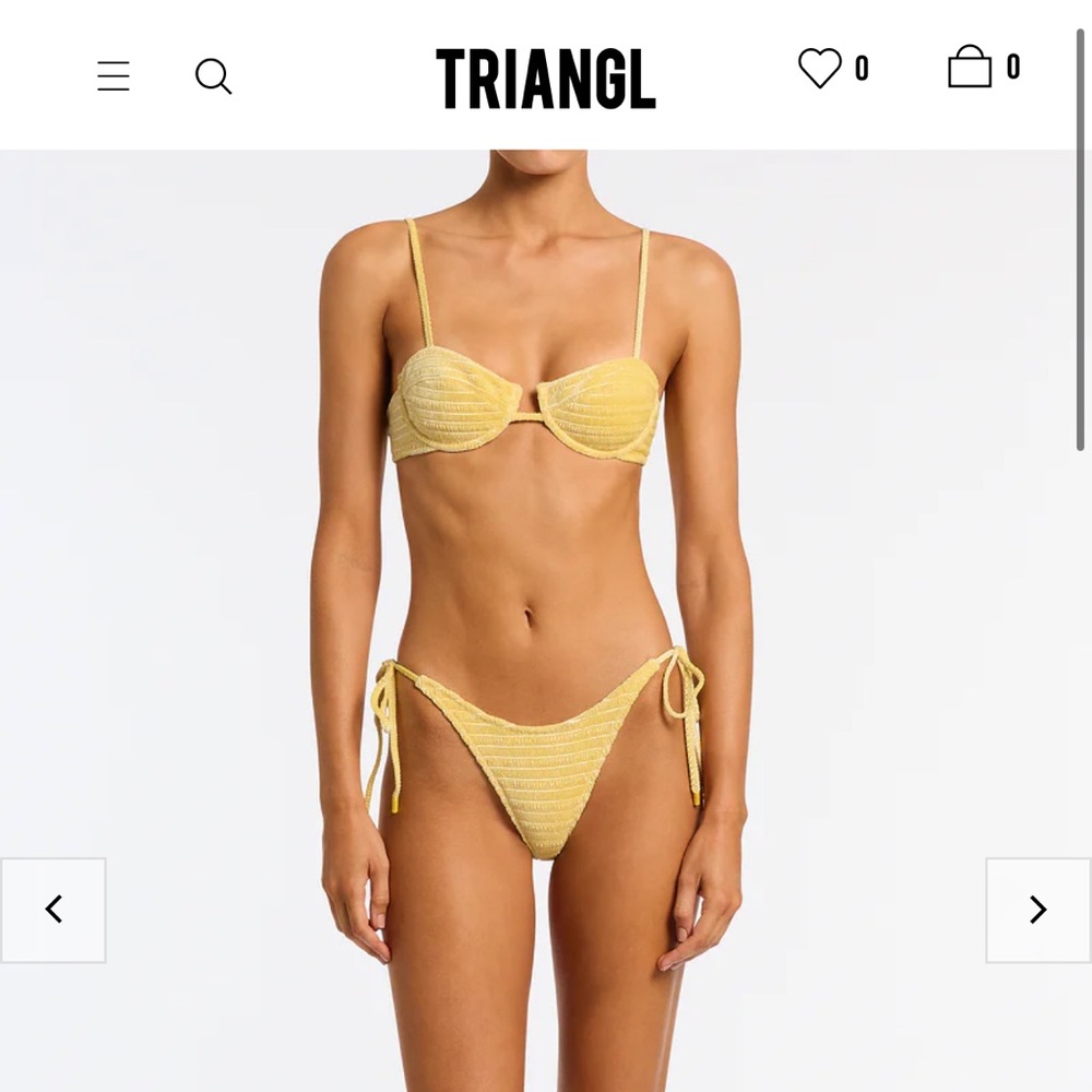 Triangl Swimwear MALA - MACA Yellow Balconette Bikini Set
